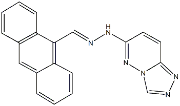 9-anthracenecarbaldehyde [1,2,4]triazolo[4,3-b]pyridazin-6-ylhydrazone 结构式