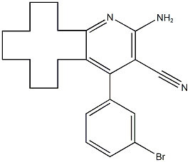 2-amino-4-(3-bromophenyl)-5,6,7,8,9,10,11,12,13,14-decahydrocyclododeca[b]pyridine-3-carbonitrile|