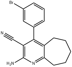 2-amino-4-(3-bromophenyl)-6,7,8,9-tetrahydro-5H-cyclohepta[b]pyridine-3-carbonitrile|