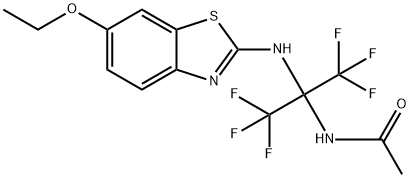 N-[1-[(6-ethoxy-1,3-benzothiazol-2-yl)amino]-2,2,2-trifluoro-1-(trifluoromethyl)ethyl]acetamide,352316-81-5,结构式