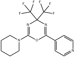 2-(1-piperidinyl)-6-(4-pyridinyl)-4,4-bis(trifluoromethyl)-4H-1,3,5-oxadiazine,352317-24-9,结构式