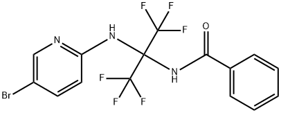 N-[1-[(5-bromo-2-pyridinyl)amino]-2,2,2-trifluoro-1-(trifluoromethyl)ethyl]benzamide 结构式