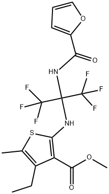 352317-89-6 methyl 4-ethyl-5-methyl-2-{[2,2,2-trifluoro-1-(2-furoylamino)-1-(trifluoromethyl)ethyl]amino}-3-thiophenecarboxylate