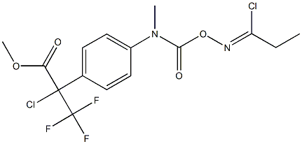 methyl 2-chloro-2-{4-[({[(1-chloropropylidene)amino]oxy}carbonyl)(methyl)amino]phenyl}-3,3,3-trifluoropropanoate|