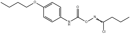 N-{[(4-butoxyanilino)carbonyl]oxy}butanimidoyl chloride Structure