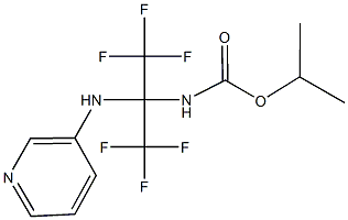 isopropyl 2,2,2-trifluoro-1-(3-pyridinylamino)-1-(trifluoromethyl)ethylcarbamate 结构式