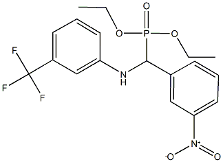 diethyl {3-nitrophenyl}[3-(trifluoromethyl)anilino]methylphosphonate 结构式