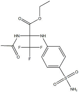 ethyl 2-(acetylamino)-2-[4-(aminosulfonyl)anilino]-3,3,3-trifluoropropanoate Structure