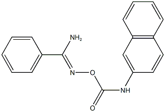 2-{[({[amino(phenyl)methylene]amino}oxy)carbonyl]amino}naphthalene Structure