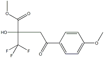 methyl 2-hydroxy-4-(4-methoxyphenyl)-4-oxo-2-(trifluoromethyl)butanoate 化学構造式