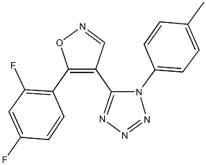 5-[5-(2,4-difluorophenyl)-4-isoxazolyl]-1-(4-methylphenyl)-1H-tetraazole 结构式