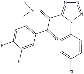 2-[1-(4-chlorophenyl)-1H-tetraazol-5-yl]-1-(3,4-difluorophenyl)-3-(dimethylamino)-2-propen-1-one,352319-45-0,结构式