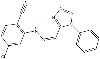 4-chloro-2-{[2-(1-phenyl-1H-tetraazol-5-yl)vinyl]amino}benzonitrile Structure