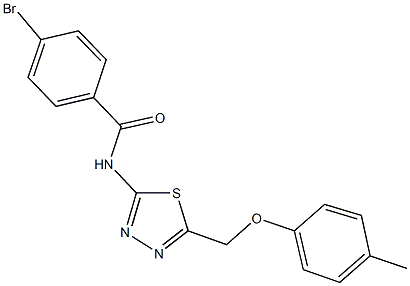 352321-73-4 4-bromo-N-{5-[(4-methylphenoxy)methyl]-1,3,4-thiadiazol-2-yl}benzamide