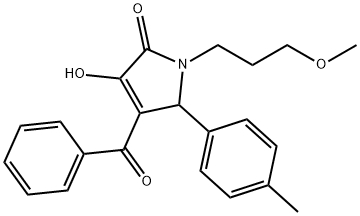 4-benzoyl-3-hydroxy-1-(3-methoxypropyl)-5-(4-methylphenyl)-1,5-dihydro-2H-pyrrol-2-one Structure