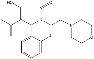 4-acetyl-5-(2-chlorophenyl)-3-hydroxy-1-[2-(4-morpholinyl)ethyl]-1,5-dihydro-2H-pyrrol-2-one 结构式