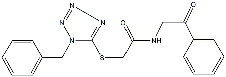 2-[(1-benzyl-1H-tetraazol-5-yl)sulfanyl]-N-(2-oxo-2-phenylethyl)acetamide Structure