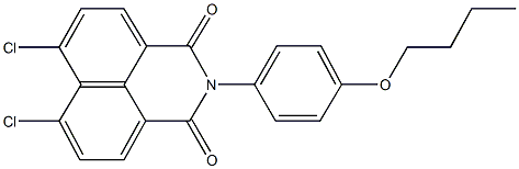 2-(4-butoxyphenyl)-6,7-dichloro-1H-benzo[de]isoquinoline-1,3(2H)-dione 化学構造式