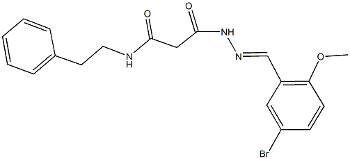 352331-11-4 3-[2-(5-bromo-2-methoxybenzylidene)hydrazino]-3-oxo-N-(2-phenylethyl)propanamide