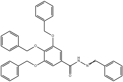 N'-benzylidene-3,4,5-tris(benzyloxy)benzohydrazide,352331-21-6,结构式