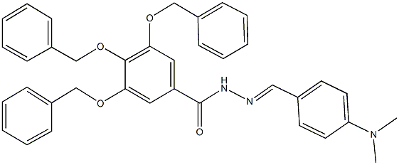 3,4,5-tris(benzyloxy)-N'-[4-(dimethylamino)benzylidene]benzohydrazide,352331-23-8,结构式