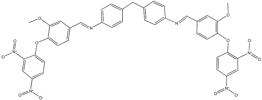N-[4-(2,4-dinitrophenoxy)-3-methoxybenzylidene]-4-(4-{[4-(2,4-dinitrophenoxy)-3-methoxybenzylidene]amino}benzyl)aniline Structure