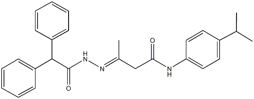 3-[(diphenylacetyl)hydrazono]-N-(4-isopropylphenyl)butanamide Structure