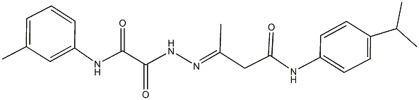 N-(4-isopropylphenyl)-3-{[oxo(3-toluidino)acetyl]hydrazono}butanamide 结构式