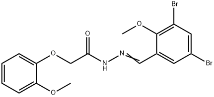 N'-(3,5-dibromo-2-methoxybenzylidene)-2-(2-methoxyphenoxy)acetohydrazide|