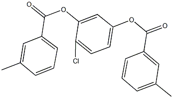 2-chloro-5-[(3-methylbenzoyl)oxy]phenyl 3-methylbenzoate 化学構造式