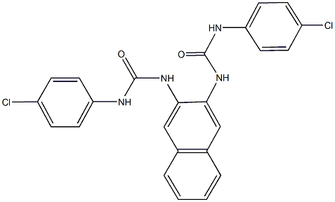 N-(3-{[(4-chloroanilino)carbonyl]amino}-2-naphthyl)-N'-(4-chlorophenyl)urea Struktur