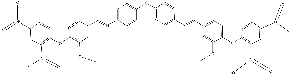 N-[4-(2,4-dinitrophenoxy)-3-methoxybenzylidene]-4-(4-{[4-(2,4-dinitrophenoxy)-3-methoxybenzylidene]amino}phenoxy)aniline 结构式
