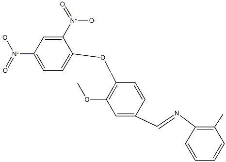 N-[4-(2,4-dinitrophenoxy)-3-methoxybenzylidene]-2-methylaniline Struktur