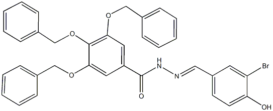 3,4,5-tris(benzyloxy)-N'-(3-bromo-4-hydroxybenzylidene)benzohydrazide|