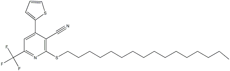 2-(hexadecylsulfanyl)-4-(2-thienyl)-6-(trifluoromethyl)nicotinonitrile,352332-52-6,结构式