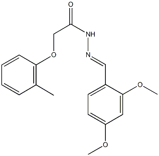 N'-(2,4-dimethoxybenzylidene)-2-(2-methylphenoxy)acetohydrazide Struktur