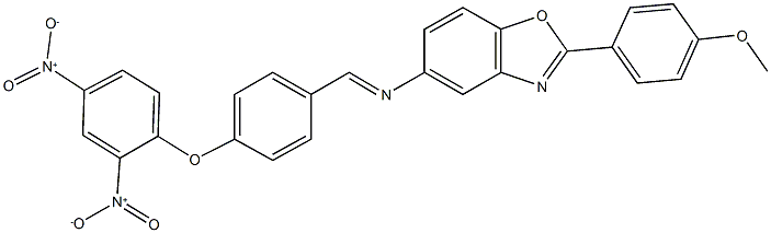 5-[(4-{2,4-bisnitrophenoxy}benzylidene)amino]-2-(4-methoxyphenyl)-1,3-benzoxazole Struktur