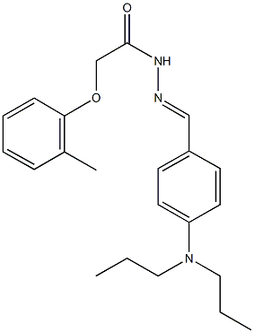 N'-[4-(dipropylamino)benzylidene]-2-(2-methylphenoxy)acetohydrazide 化学構造式