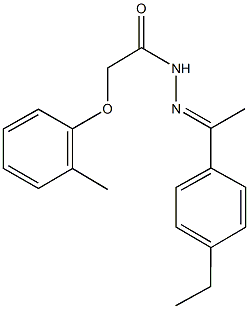 N'-[1-(4-ethylphenyl)ethylidene]-2-(2-methylphenoxy)acetohydrazide Structure