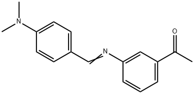 1-(3-{[4-(dimethylamino)benzylidene]amino}phenyl)ethanone Struktur