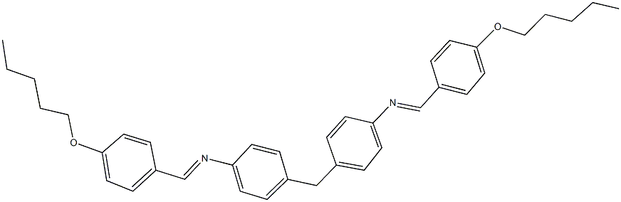 N-[4-(pentyloxy)benzylidene]-N-[4-(4-{[4-(pentyloxy)benzylidene]amino}benzyl)phenyl]amine,352332-90-2,结构式