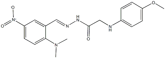 N'-{2-(dimethylamino)-5-nitrobenzylidene}-2-(4-methoxyanilino)acetohydrazide Structure