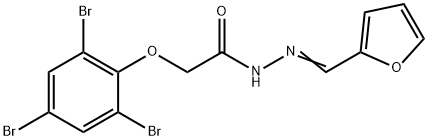 N'-(2-furylmethylene)-2-(2,4,6-tribromophenoxy)acetohydrazide Struktur