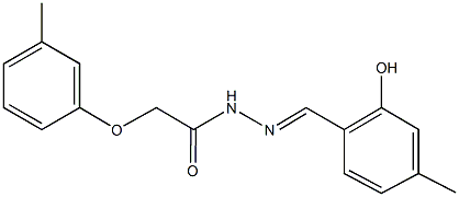 N'-(2-hydroxy-4-methylbenzylidene)-2-(3-methylphenoxy)acetohydrazide Struktur
