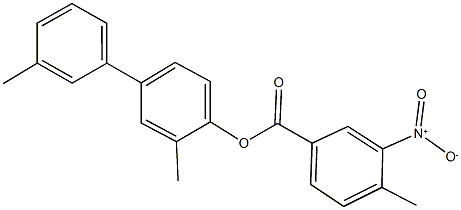 3,3'-dimethyl[1,1'-biphenyl]-4-yl 3-nitro-4-methylbenzoate 化学構造式