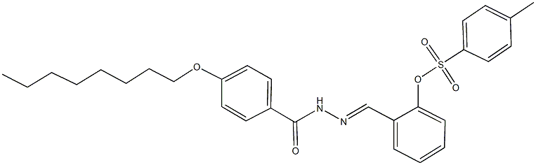 2-{2-[4-(octyloxy)benzoyl]carbohydrazonoyl}phenyl 4-methylbenzenesulfonate|