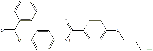 4-[(4-butoxybenzoyl)amino]phenyl benzoate 化学構造式