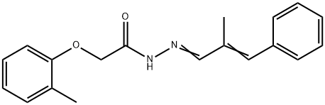 2-(2-methylphenoxy)-N'-(2-methyl-3-phenyl-2-propenylidene)acetohydrazide,352333-71-2,结构式
