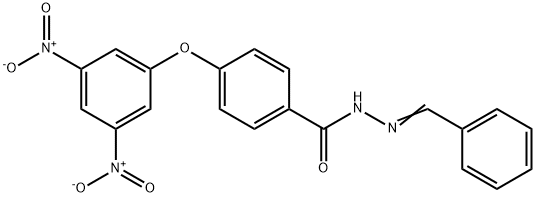 N'-benzylidene-4-{3,5-bisnitrophenoxy}benzohydrazide Structure