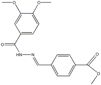 methyl 4-[2-(3,4-dimethoxybenzoyl)carbohydrazonoyl]benzoate 结构式